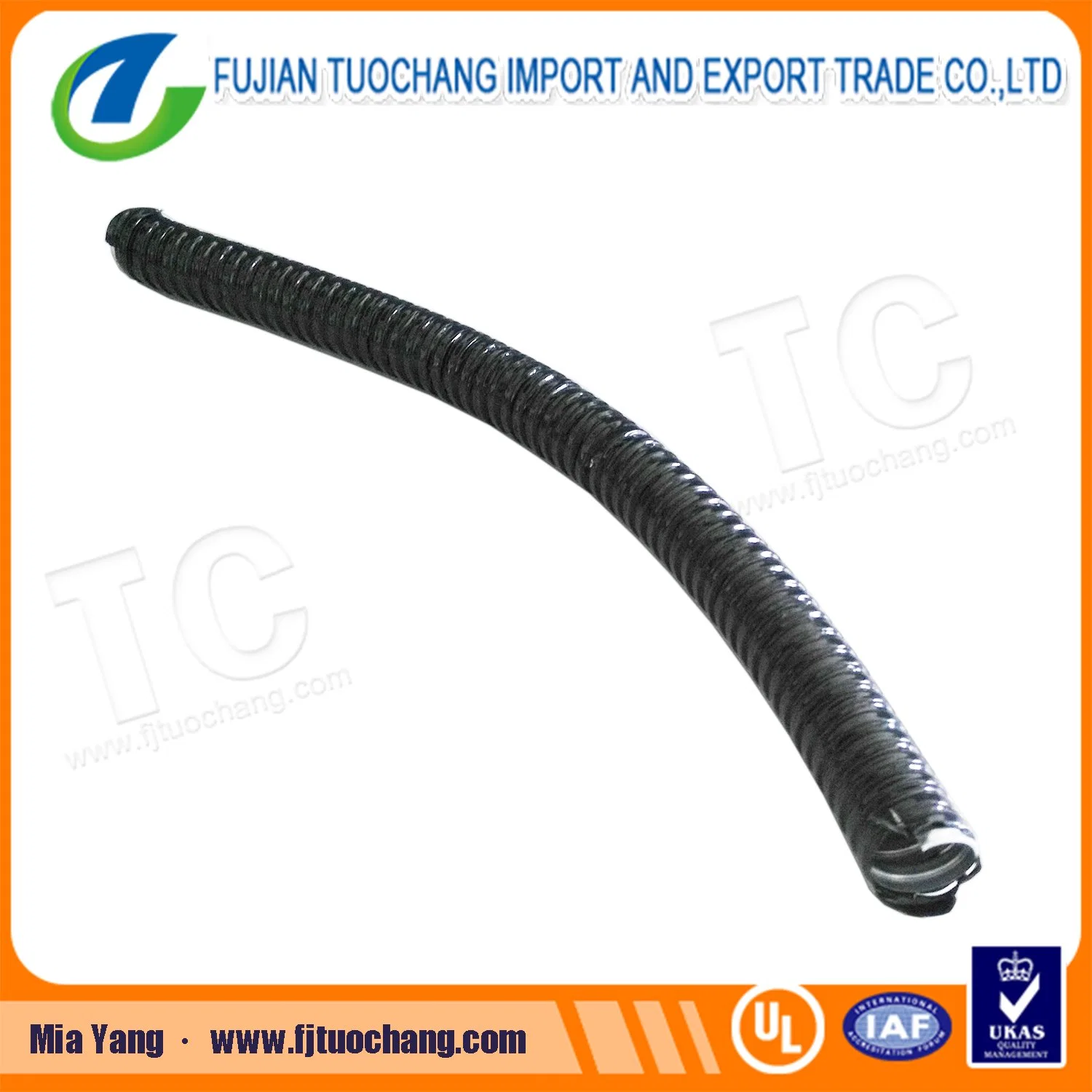 Black Color PVC Coated Flexible Cable Conduit