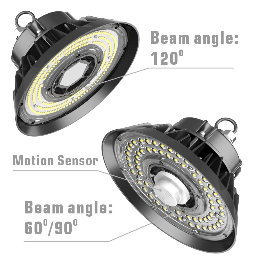 Dustproof 100W 15000lm Warehouse Industrial IP65 Waterproof Church 120W 100 W Watt Highbay Lighting UFO High Bay Light LED for Industry Warehouse Exhibition