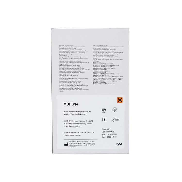 Sysmex Hematology Analyzer Consumables Reagent Xn-350 Xn-1000 Fluorocell Wdf Lyse 4L