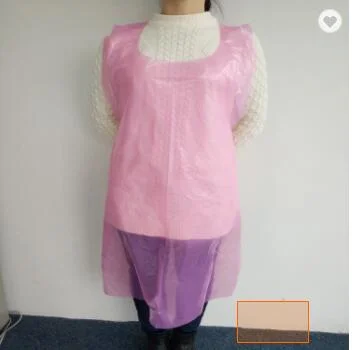 Thick Plastic Reusable Medical Food Service Disposable Apron Plastic Waterproof Protective Disposable with Pockets on Roll