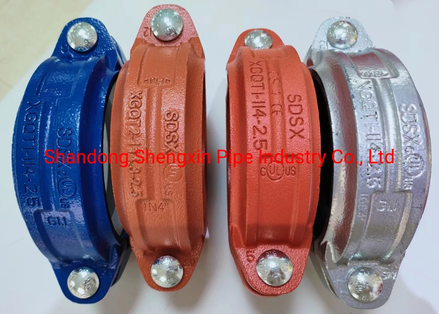 UL FM Approved Grooved Pipe Fitting Rigid Flexible Coupling Red Color