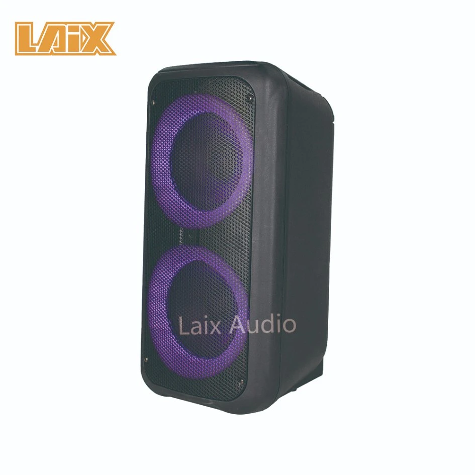 2022 New Double 10inch Woofer Speakers Dual 10" Karaoke Speakers Party Speakers with DJ Light Atmosphere