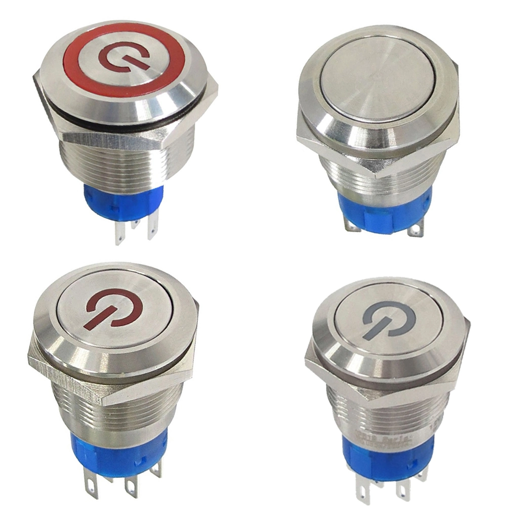 Electrical IP67 Waterproof Stainless Steel Push Button Switch with RoHS Certificates