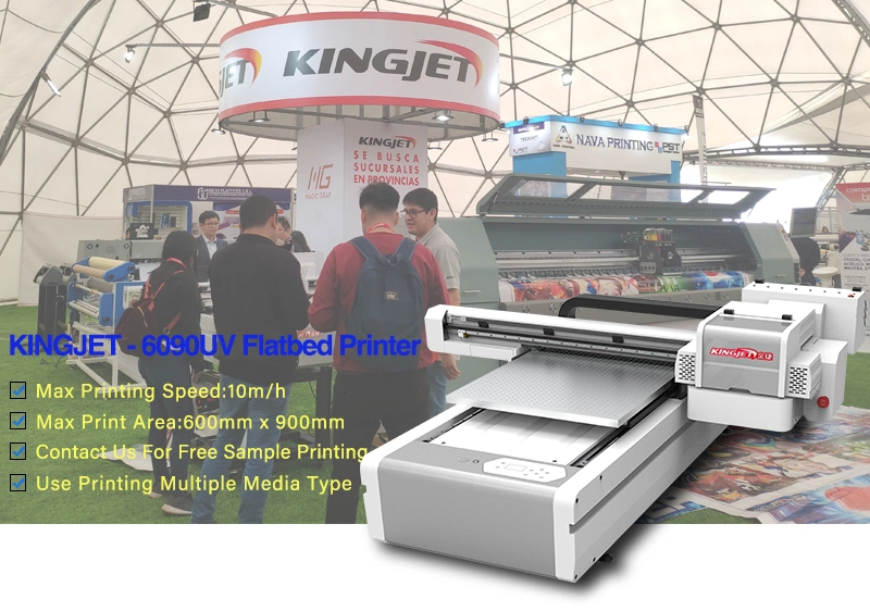 La impresora plana Kingjet LED UV máquina pequeña3 impresora plana UV