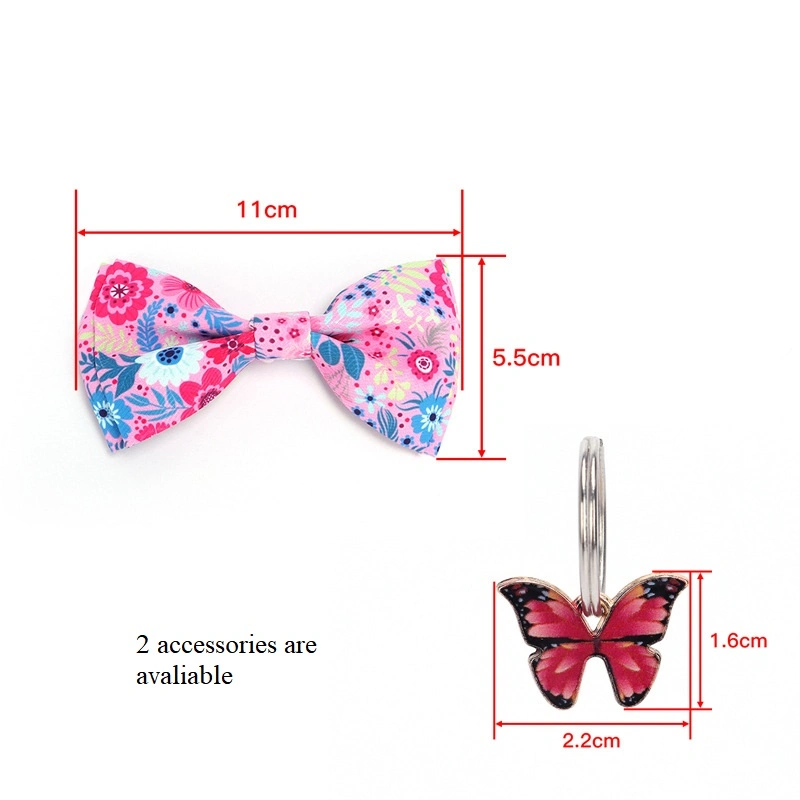 Dog Accessories New Fashionable Pet Collar Dog Bow Tie Detachable Polyester Dog Collar