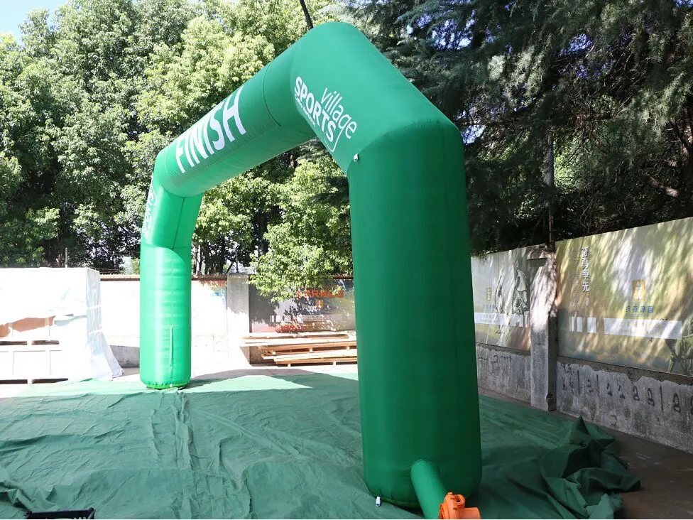 Inflatable Running Arch with Logo Print, Top Quality Sealed Inflatable Arch/Finish Line/Start Line with Hanging Banner