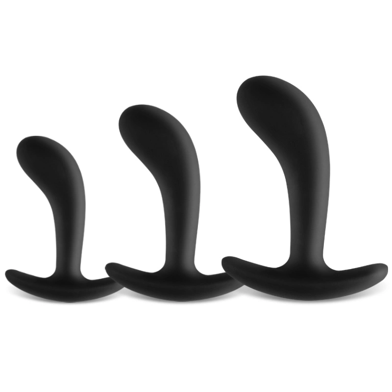 Sexy Toys 3PCS Silicone Anal Plugs Training Set Prostate Massage Anus Dilator Anal Ball for Beginner Men Women Butt Plug Trainer Kit By17-192/193/194