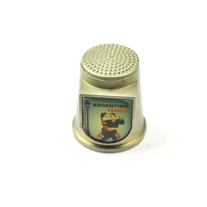 Custom Embossed Golden Metal Thimble for Souvenir (TB11)