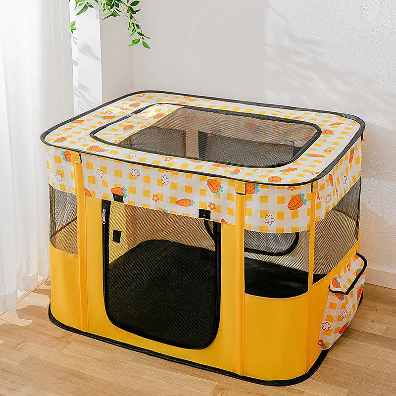 Tent Shape Corrugated Cardboard Cat Scratcher Box Dog Bed Indoor Pet Playpen