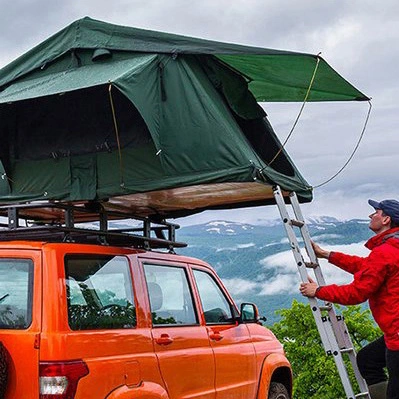 Tejido Oxford Polo de aluminio de fácil apertura cierre Camping Car mejor tienda de techo