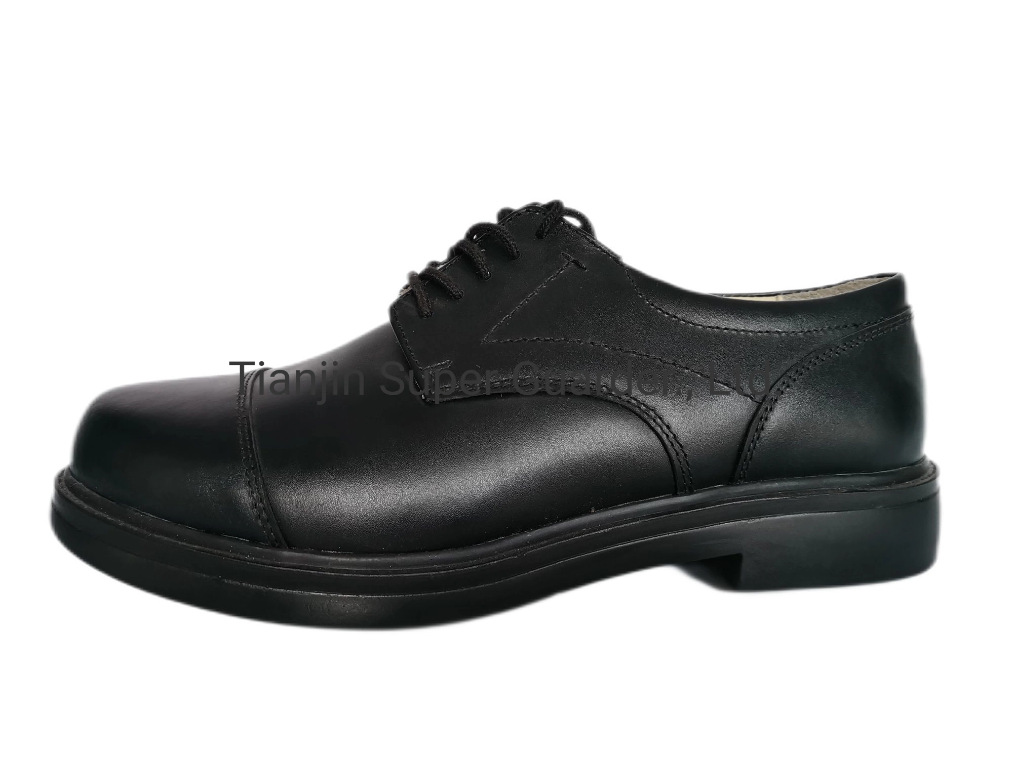 OEM Fashionable Men Light Weight Black Evershine Leather Officer Shoe