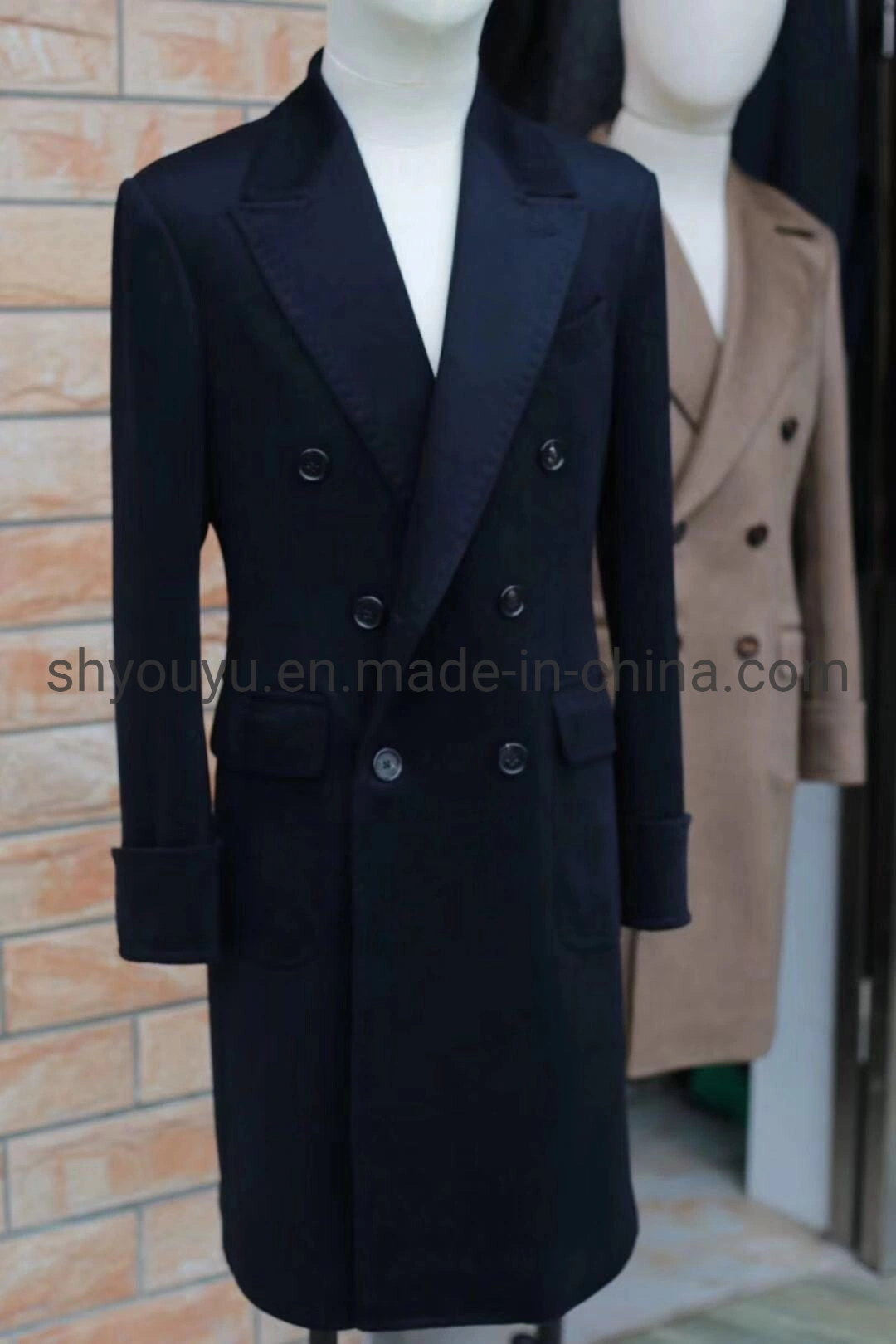 Custom Mtm Men Woolen Trench Coat Men Wool Winter Overcoat