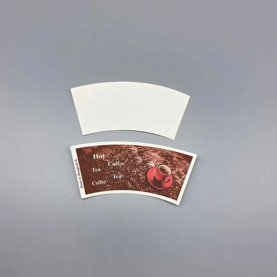 Einzelne Wand Papierbecher Personalisierte Papier Cup Fan für heiß Getränke