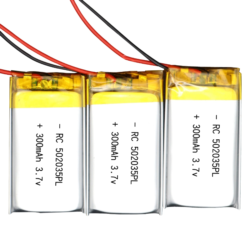 502035 de 3.7V 300mAh de polímero de litio recargables baterías LiFePO4