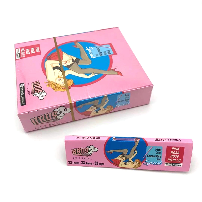 New Style Rolling Paper für das Rauchen von Bros Pink Verpackung