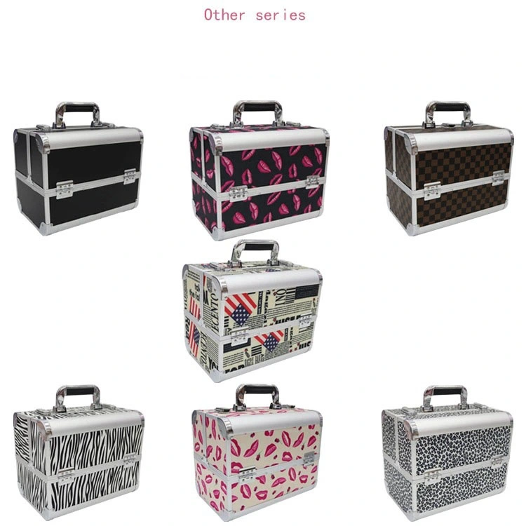 Wholesale/Supplier Aluminum Alloy Makeup Case Double Open Tattoo Nail Beauty Eyelash Toolbox