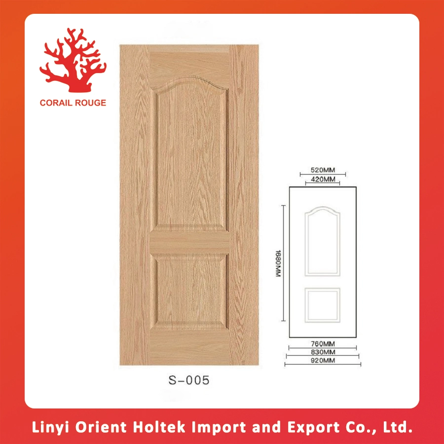 High quality/High cost performance  Kinds of Natural Veneer HDF Mould Door Skin