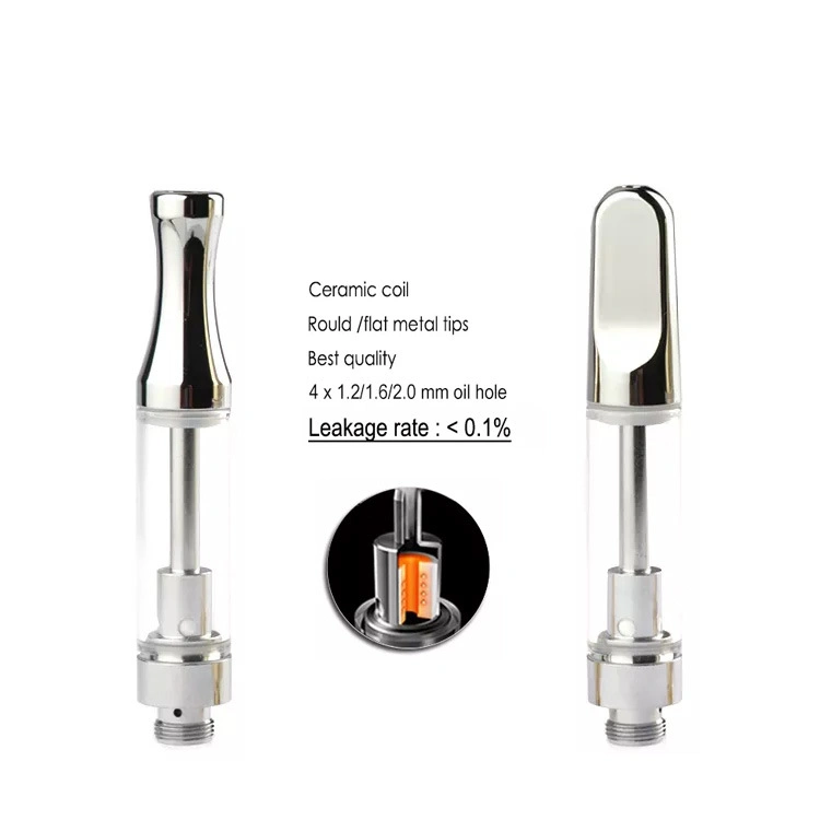 510 Thread Metal Drip Tip 0.3/0.5/0.9/1ml Tank Ceramic Coil Cartomizer D8 Disposable/Chargeable Empty Vape Pen Cartridge