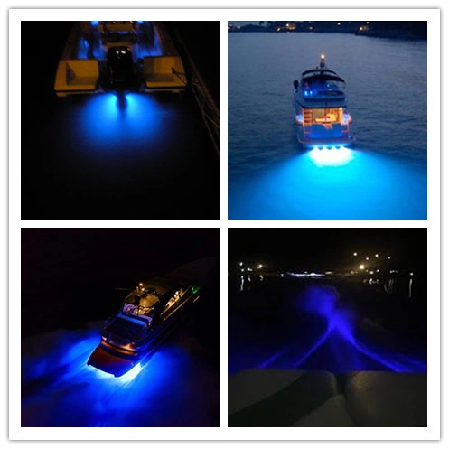 12V 24V de acero inoxidable 316 Barco submarino de la luz de LED azul de la sal del agua de mar