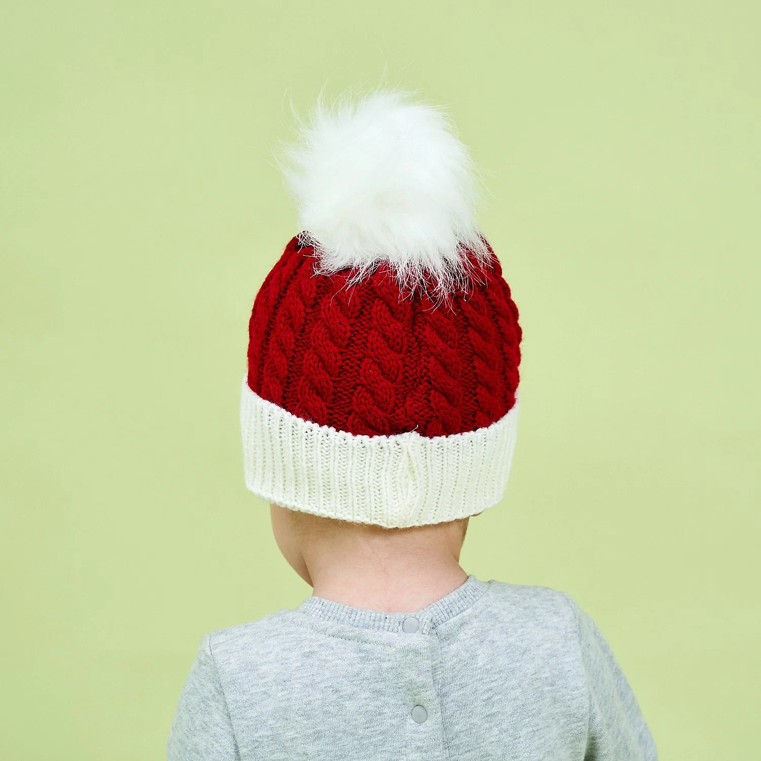 Nueva moda de invierno para niños de color puro caliente tejida cubierta de la aguja de tejer gorros de lana Europeo Hat Don Twist Hat Cap cálido algodón Baby Christmas Hat