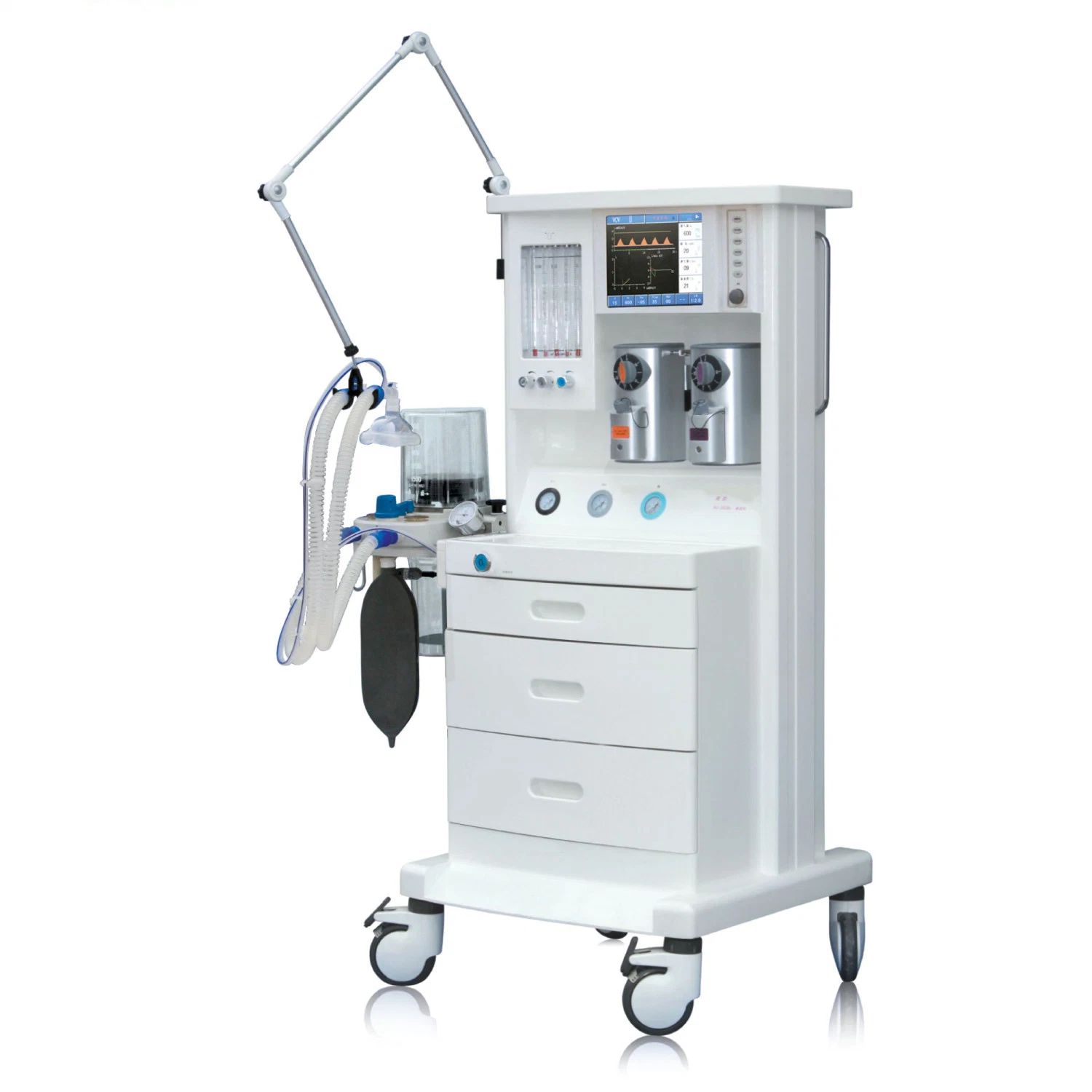 Portable Medical Surgical Room Equipment Anesthesia Machine with Ventilator and 2 Vaporizers