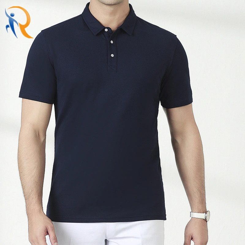 Männer Casual Poloshirt Trendy New Loose Top Herren Solid Farbe Poloshirt Aus Baumwolle Jkt-146