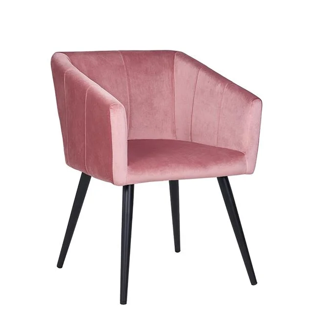 Estilo nórdico moderno, móveis para banquetes, Velvet descanso de braço Home Lounge Cadeira de jantar para sala de estar