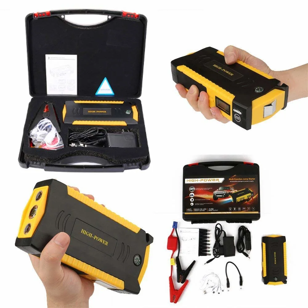 Carregador de Bateria para Carro de emergência portátil Car Jump Starter com Bomba de Ar