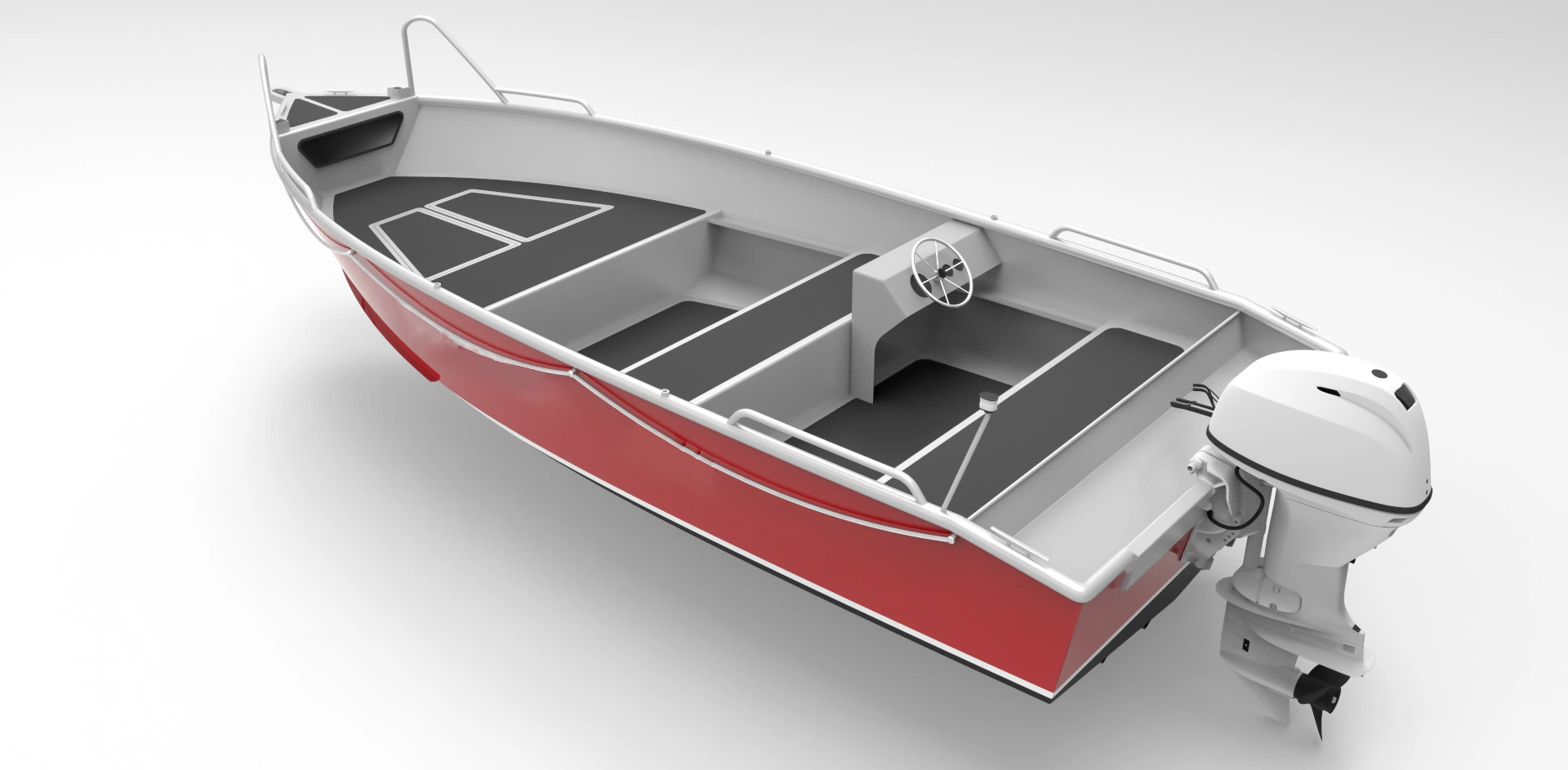 2022 16FT/4,9 m pleine en aluminium soudé esquif Bateaux de pêche de la vitesse de travail pour la vente
