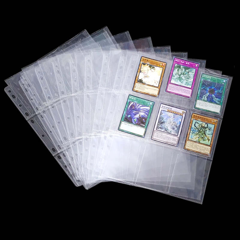 Trading Card Sleeves 9 bolsillos Card Storage Album Pages Page Página PP transparente para fundas de tarjetas de Binder