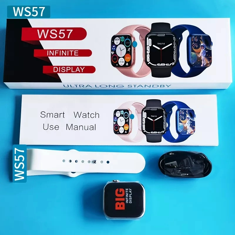 Smart Watch Ws57 Smart Screen AI Voice серии 7 Помощник BT Calling Носиимые устройства Пополняй смарт-часы Ws57