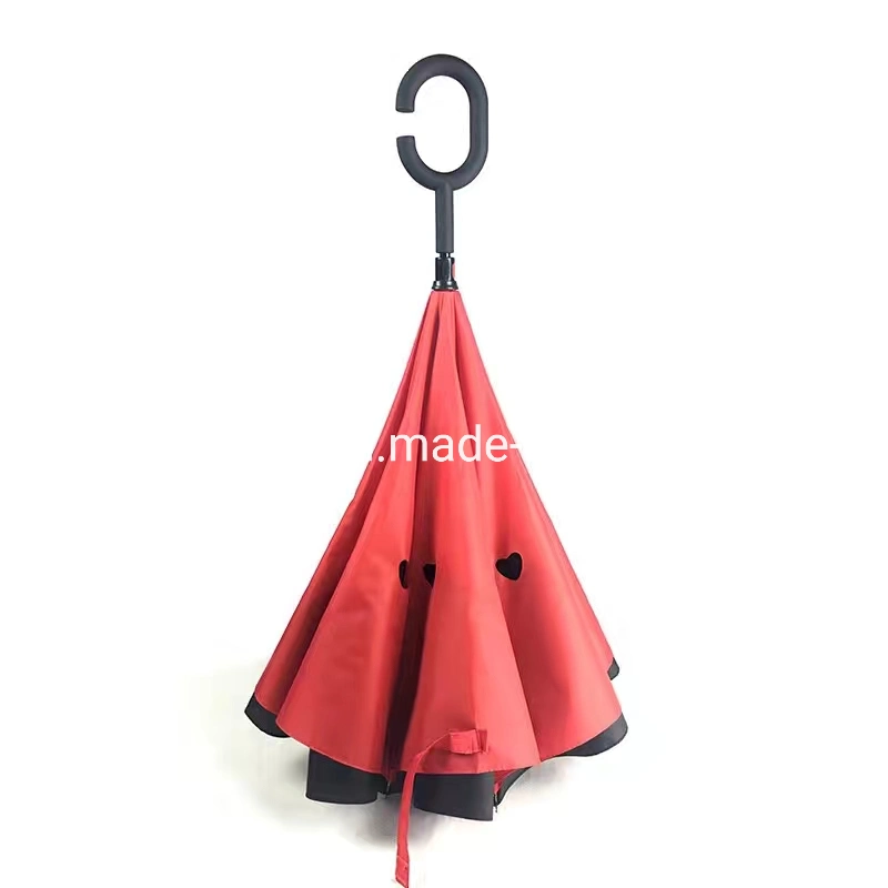 23" Pongee Reverse Umbrella Rain/Sun for Car