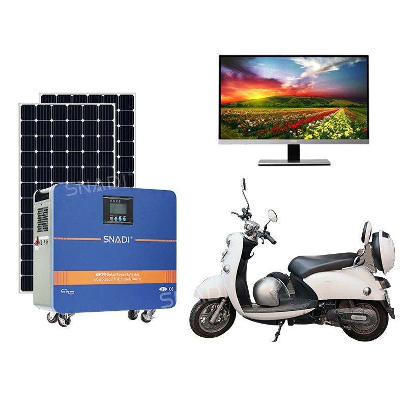 Générateur solaire portable de centrale électrique 1 kW 3 kW 5 kW, panneaux d'énergie système batterie lithium banque.