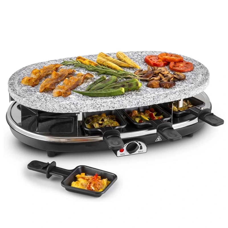 Home Electric Raclette Grill with Cast Aluminum Grill Plate