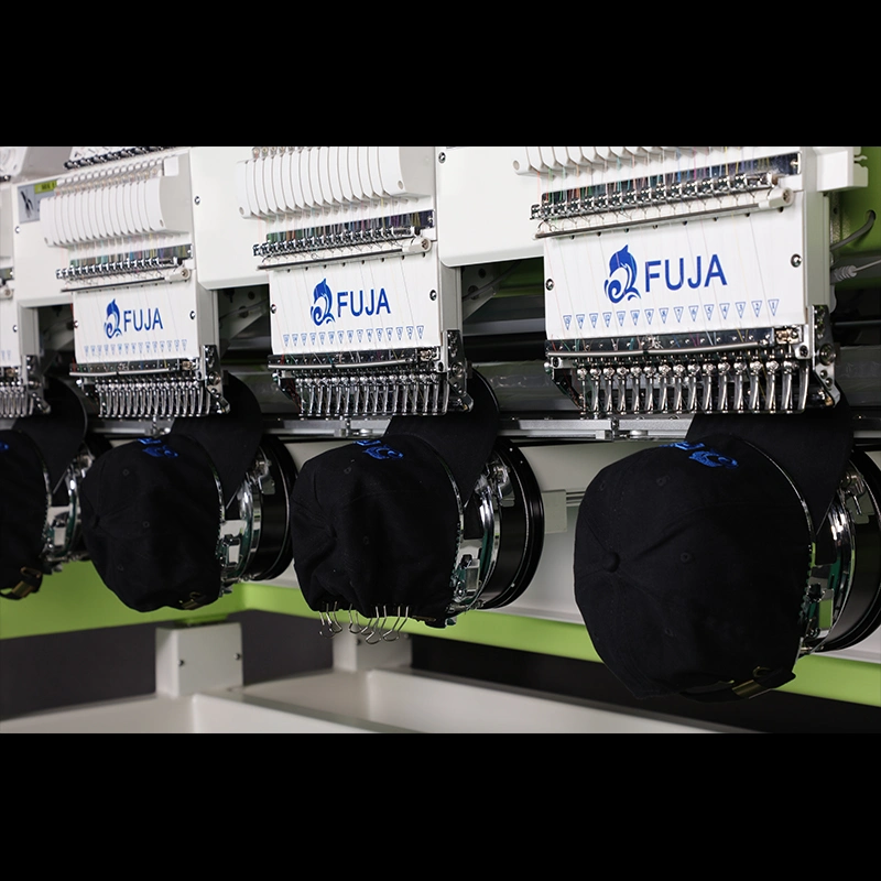 Fuja Multi Heads Tubular Series 12 or 15 Needles Hat Embroidery Machine Automatic Machine