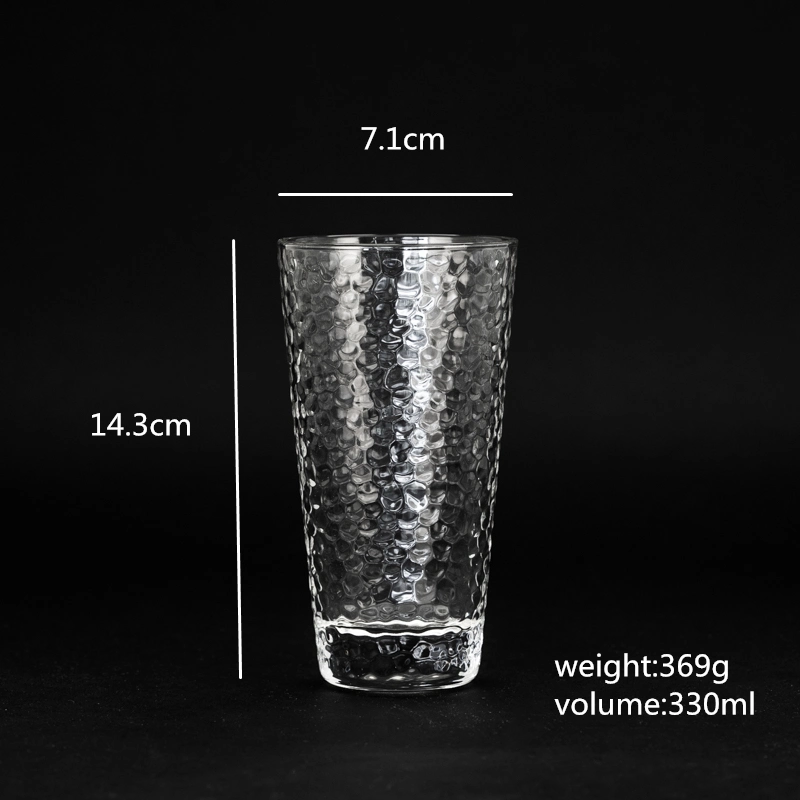 12oz Factory High quality/High cost performance Clear Hammer Drinking Water Tumbler Glassware