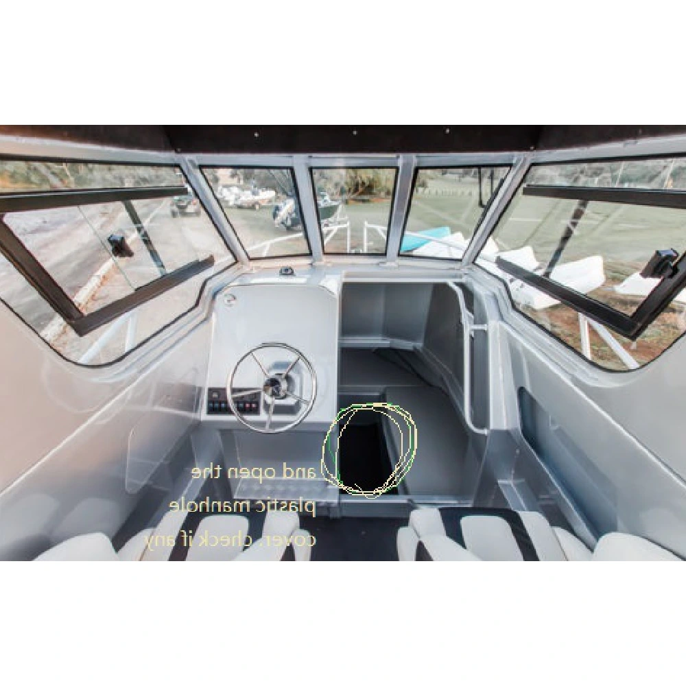 China gran fábrica de aluminio muy buen precio de la cabina con hardtop barco de pesca