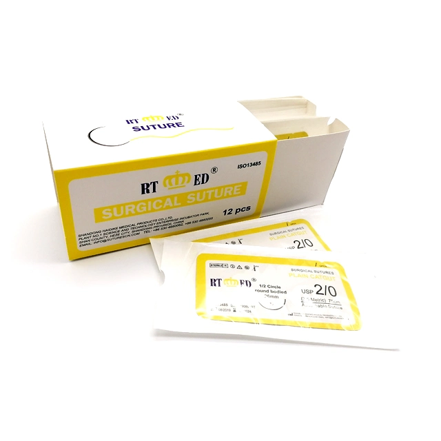 Surgical Suture Absorbable Plain Catgut Suture USP2-6/0