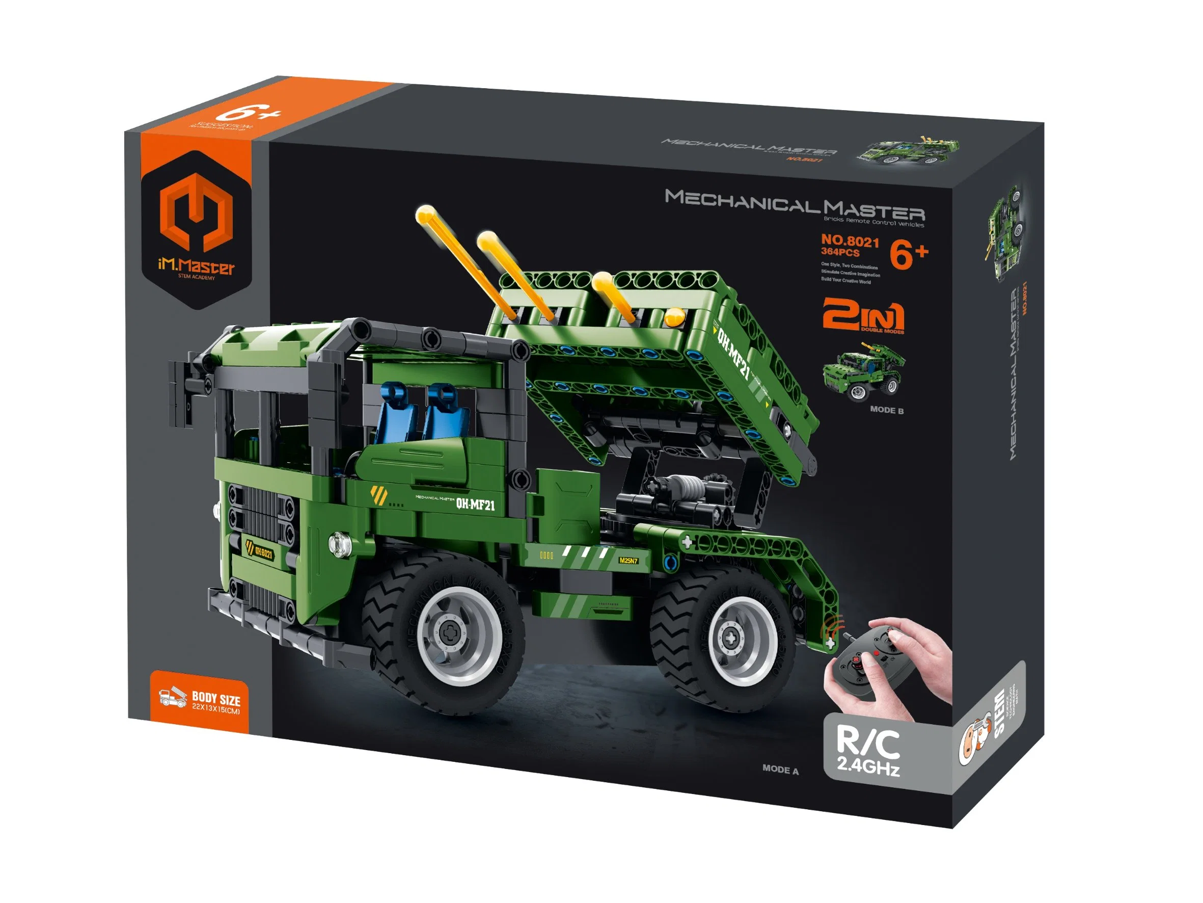 Control de Radio 2.4G el bloque de construcción de la serie 2in1 Tech ladrillos: R/C el lanzacohetes 364PCS no incluyen batería