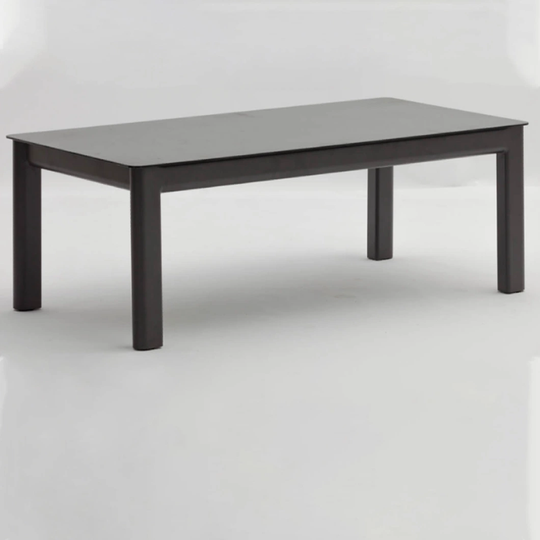 Modern Furniture Bistro Rectangle Outdoor Coffee Table Promotional High Quality Wholesale Price Aluminum Table