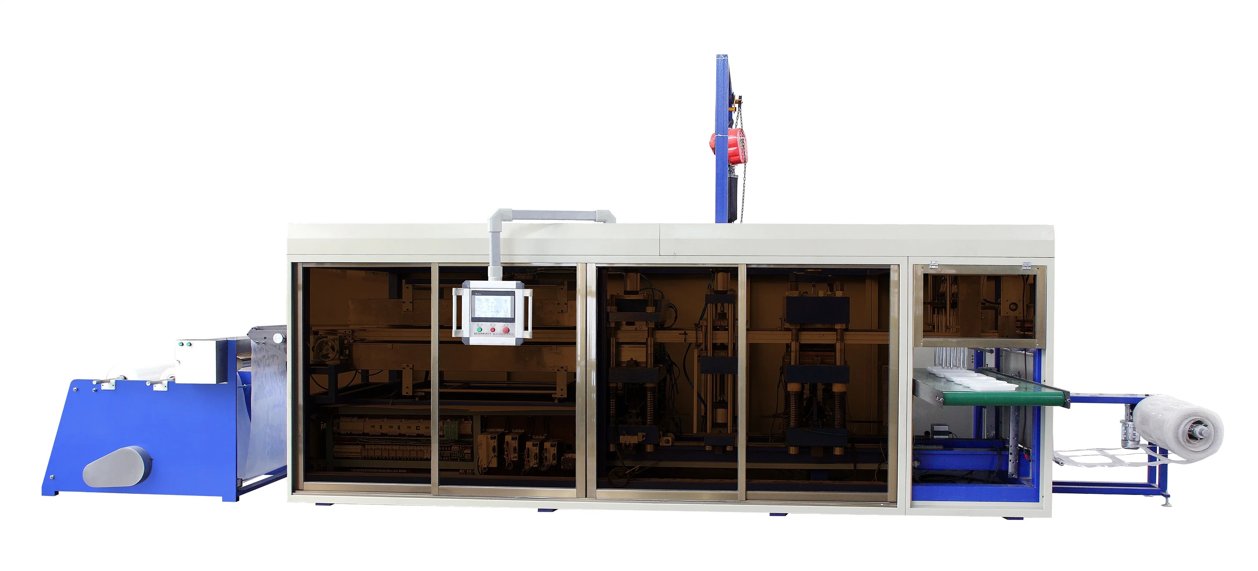 Hocheffektive vollautomatische Kunststoff-Thermoformmaschine für die Herstellung von PP PS Pet PLA Tray Bowl einmal-Lebensmittelbehälter mit Auto Stapeln