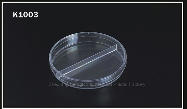 High Quality 90*15mm Two-Compart Petri Dish