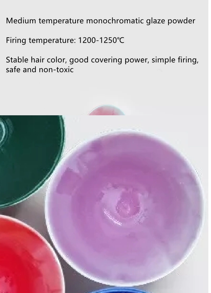 Factory Supply Pigment Inorganic Porcelain Ceramic Glaze Temperature 1350 Lilac Color Factory