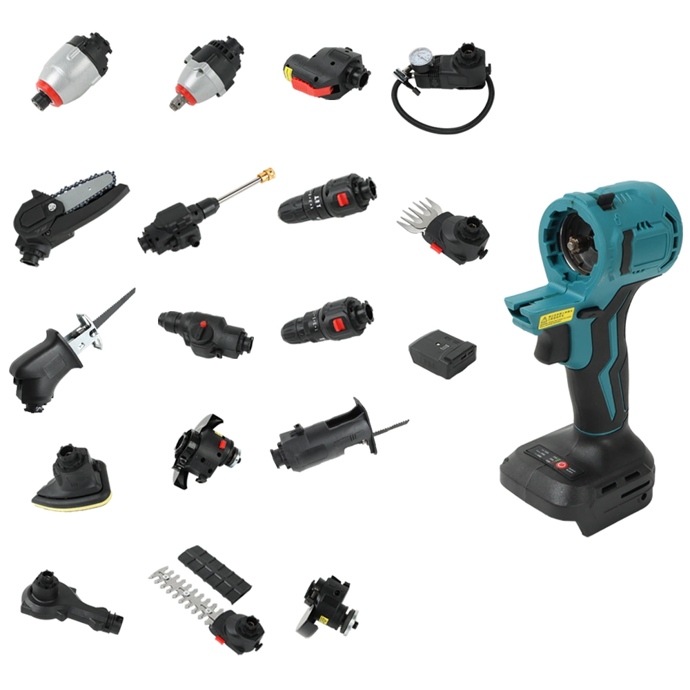 16 in 1 Power Tool Combo Kits mit Akku-Bohrmaschine Haushaltsgeräte-Set mit DIY Hand-Werkzeugkits für Profis Gartenbüro Hausreparatur