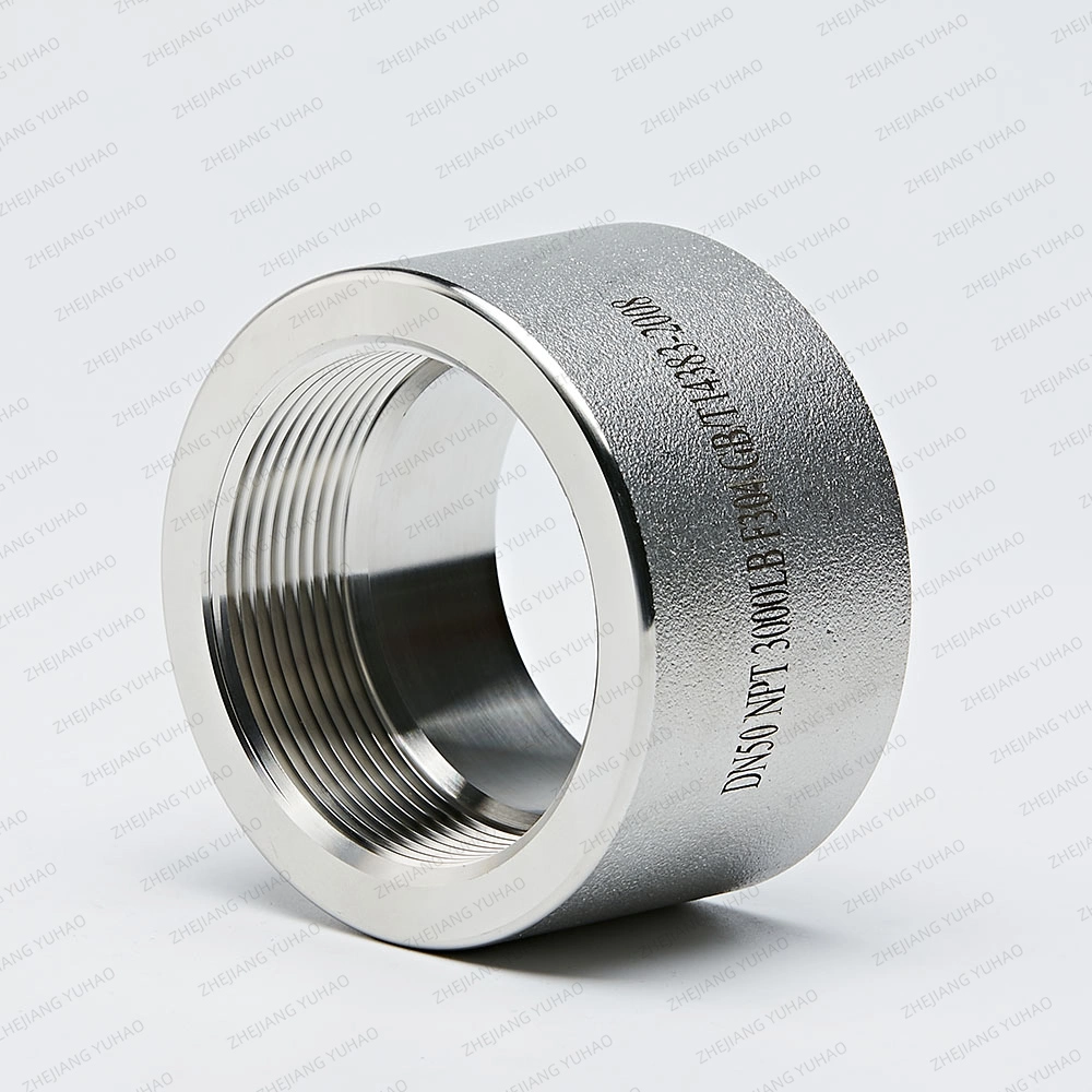 304 Stainless Steel Thread Half Pipe Coupling NPT Female Thread Socket Pipe Fittings