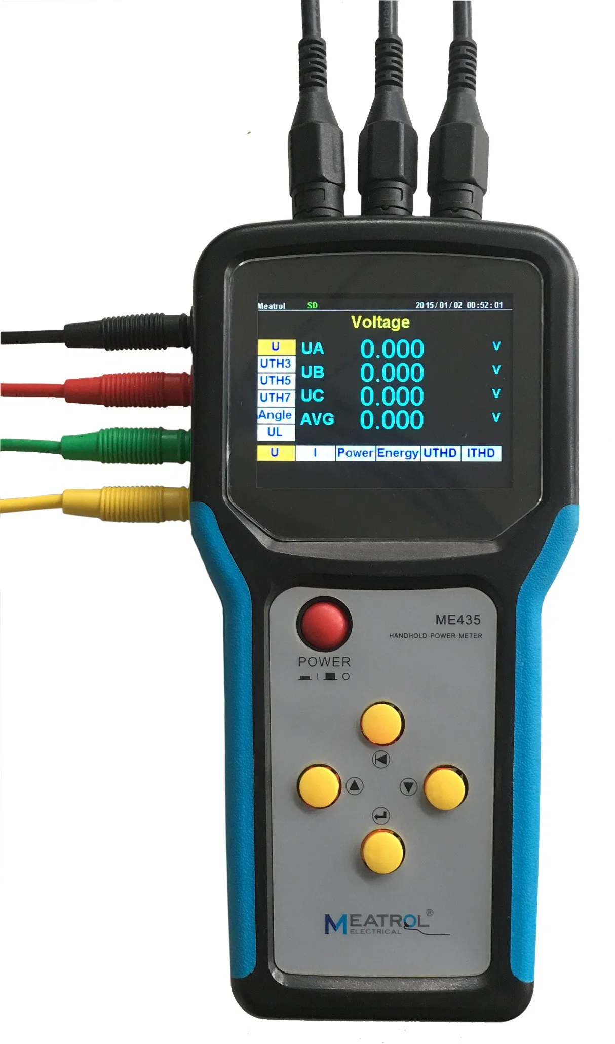 Handheld 3.5-Inch Screen Three Phase Energy Power Meter with Modbus-Communication