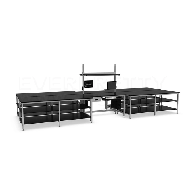 Wholesale Central Hospital School Furniture Workstation Antistatic Test Work Medical Labench Lab Table Equipment with Sink Steel Chemical