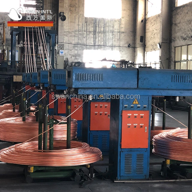 Swan de la línea de producción automática para-Tubo de cobre/latón varilla/máquina de fabricación de alambre de colada continua el equipo de fábrica de Fundición