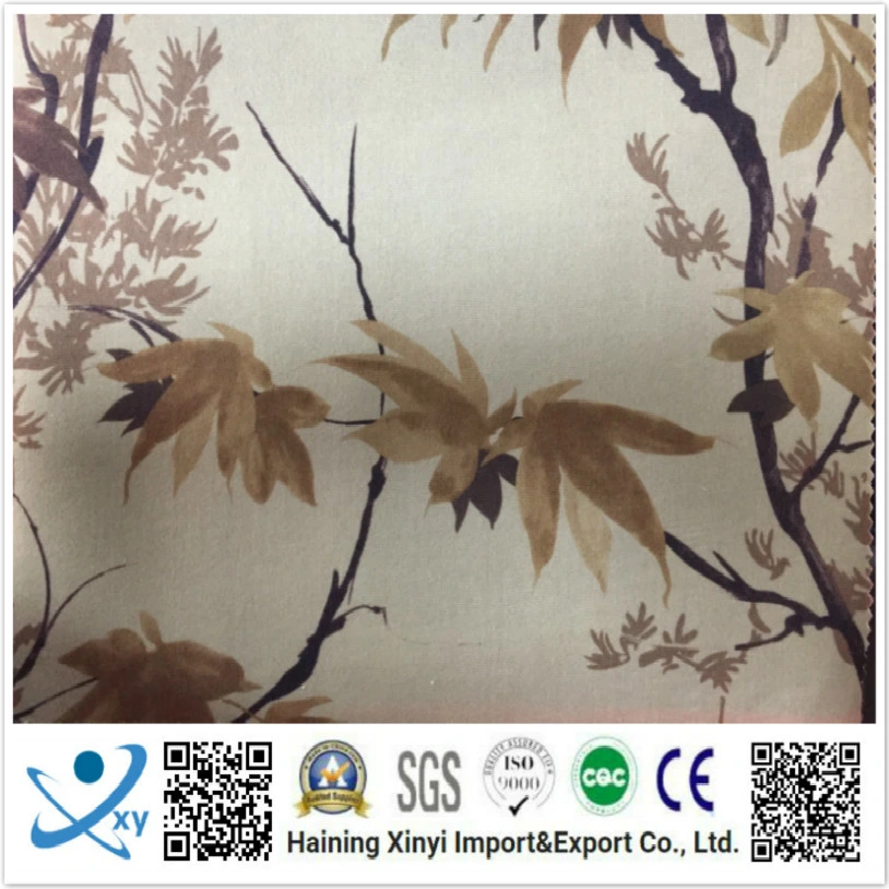 100% Polyester Wide Width Microfiber Peach Skin Transfer Printed Fabric with Bedsheets