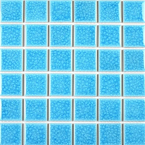 48X48mm Ice Crepitação Pattern mosaicos de porcelana brilhante para a Piscina